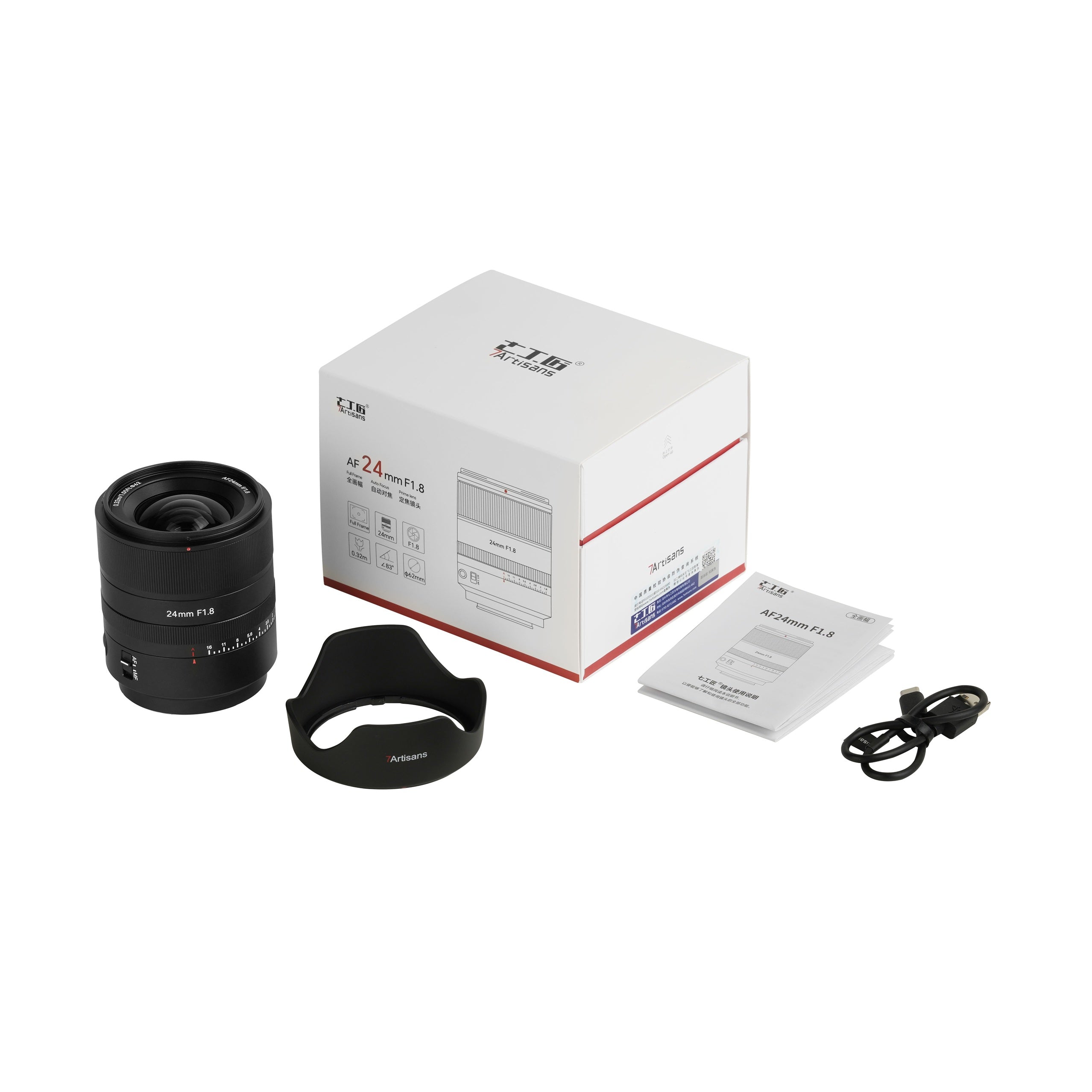 7artisans AF 24mm f/1.8 Auto focusing full frame Lens for Sony E Nikon Z L mount mirrorless camera