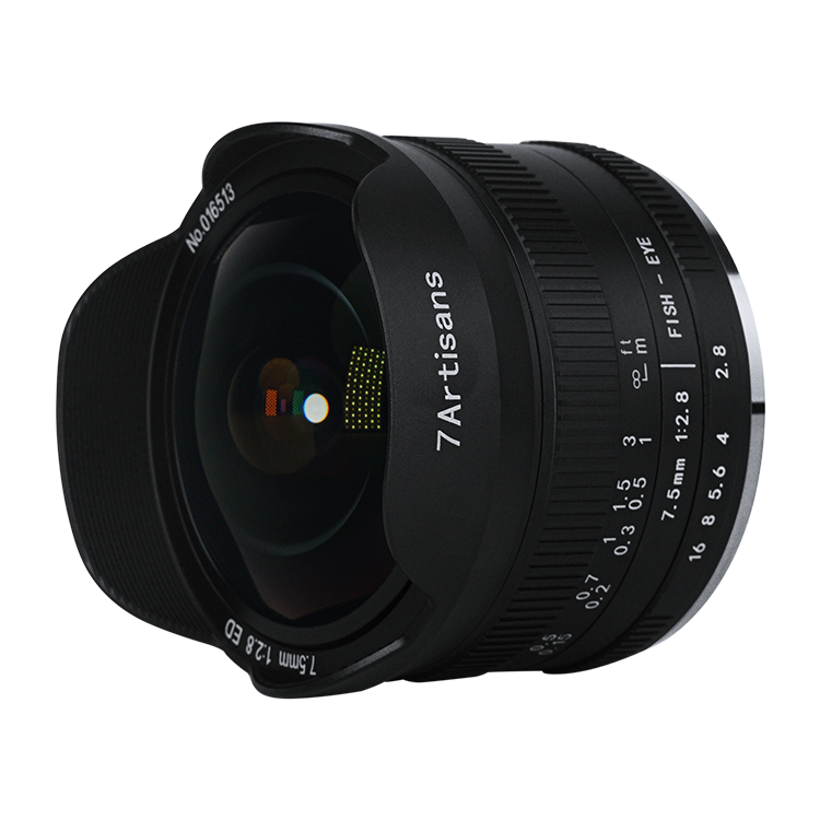 7artisans 7.5mm f/2.8 II manual fisheye lens for APS-C mirrorless camera - Canon EOS M Fujifilm X Sony E Olympus OM-D Nikon Z