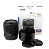 Meike 35mm f/2 FF STM auto focusing full frame AF lens for Sony E mount Nikon Z Leica TL SL