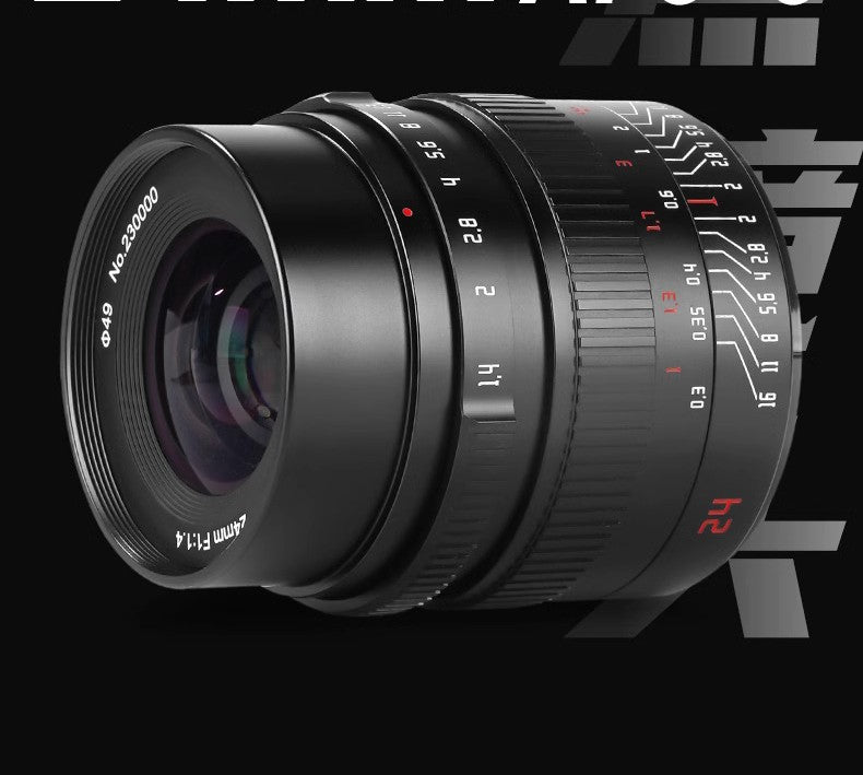 7artisans 24mm f/1.4 APS-C Manual Lens for Fuji X-Mount Sony E Canon EOS M Nikon Z mirrorless camera