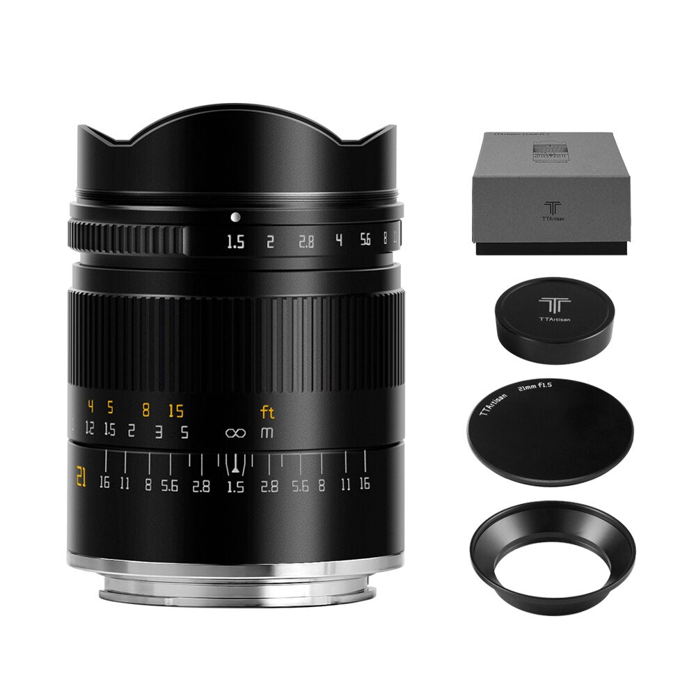 TTArtisan 21mm F/1.5 ASPH Full Frame Wide Angle Manual Lens for mirrorless camera - Sony E Mount