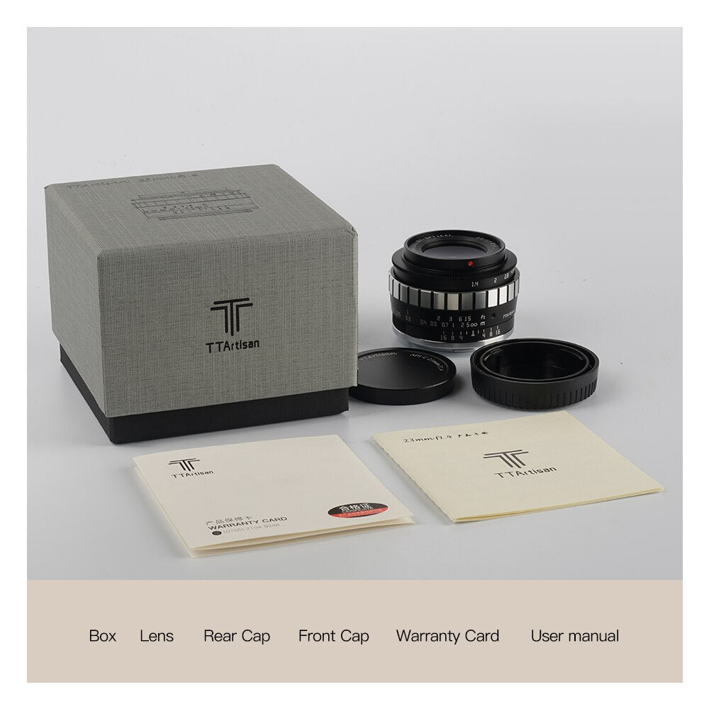 TTArtisan 23mm F/1.4 APS-C Camera Lens for mirrorless camera - Sony E Fuji X Canon EOS RF NIKON Z MFT