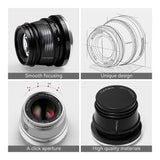 TTArtisan 35mm F/1.4 APS-C Camera Lens for mirrorless camera - Sony E Fuji X Canon EOS M RF NIKON Z MFT Leica Panasonic L