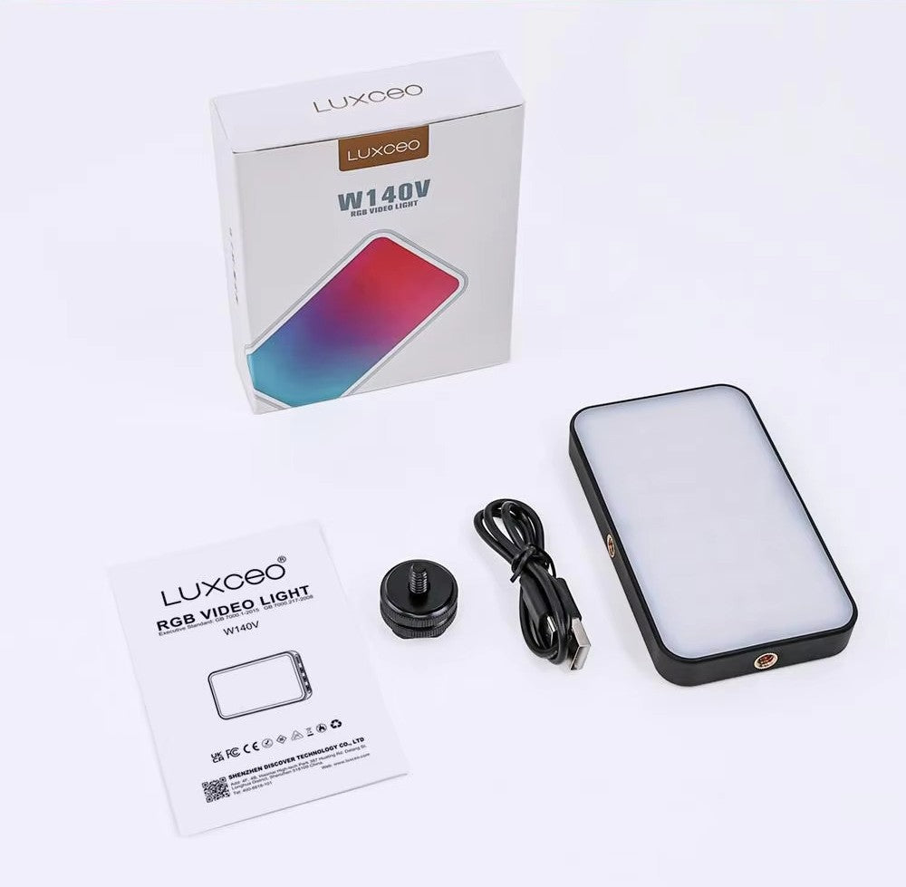 LUXCEO V10 Pro W140 V RGB full color camera video LED light for DSLR mirrorless camera 8W 3000mAh