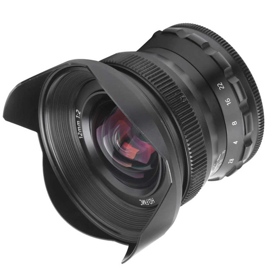 Camdiox 12mm f/2.0 manual super wide angle lens for APS-C mirrorless camera - Canon EOS M Fujifilm Sony Olympus OM-D