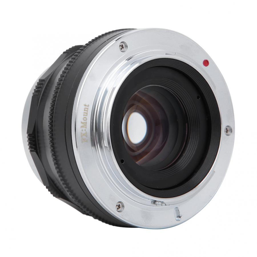 Camdiox 25mm f/1.8 manual lens for APS-C mirrorless camera - Canon EOS M Fujifilm Sony Olympus OM-D silver color