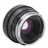 Camdiox 25mm f/1.8 manual lens for APS-C mirrorless camera - Canon EOS M Fujifilm Sony Olympus OM-D silver color