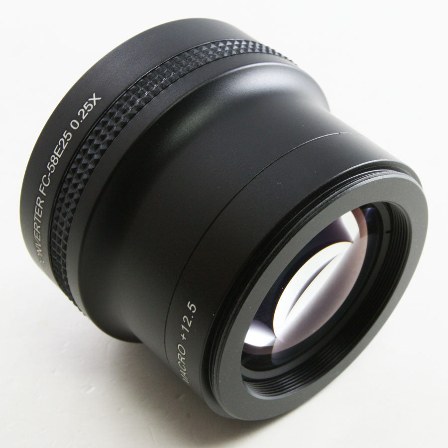 0.25x Fisheye Super Wide Conversion Lens 180 degrees 52mm / 55mm / 58mm for Canon Sony Nikon Panasonic Pentax +12.5 macro
