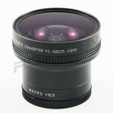 0.25x Fisheye Super Wide Conversion Lens 180 degrees 52mm / 55mm / 58mm for Canon Sony Nikon Panasonic Pentax +12.5 macro