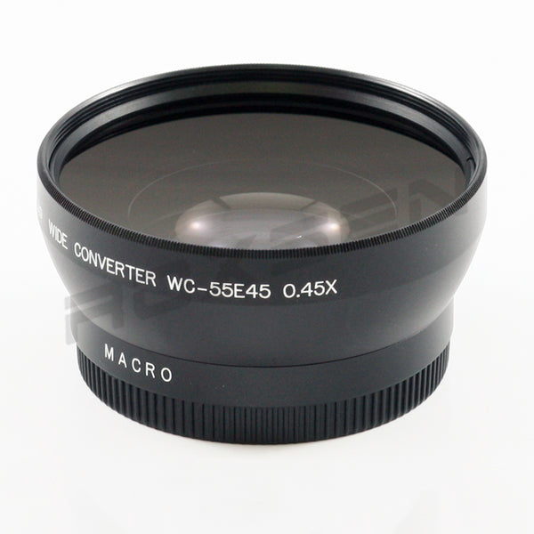0.45x Wide Angle Conversion Lens 37mm / 52mm / 55mm for Canon Sony