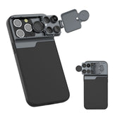 5-in-1 lens kit for iPhone 13 / 14 series - CPL filter + 10x macro + tele lens + fisheye + TPU phone case set for iPhone 13 Pro Max 13 Mini 14 Plus