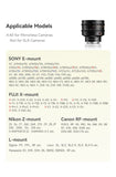 TTArtisan 35mm T2.1 Dual Bokeh Cine Full Frame Lens for mirrorless camera - Sony E Fuji X Leica L Canon RF Nikon Z Mount