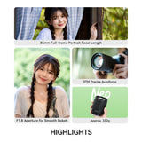 TTArtisan AF 85mm F/1.8 NEO Full Frame Prime Lens for mirrorless camera - Sony E Nikon Z