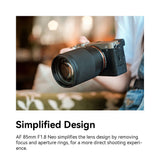 TTArtisan AF 85mm F/1.8 NEO Full Frame Prime Lens for mirrorless camera - Sony E Nikon Z