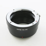 Kipon Pentax K PK mount lens to Fujifilm X mount mirrorless camera adapter - X-Pro1 Pro2 Pro3 T1 T100 T200 H1 H2