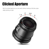 TTArtisan 17mm F/1.4 APS-C Camera Lens for mirrorless camera - Sony E Fuji X Canon EOS M RF NIKON Z MFT Leica Panasonic L