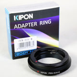 Kipon Olympus PEN F mount lens to Canon EOS M EF-M mount mirrorless camera adapter - M2 M5 M6 M50 M100